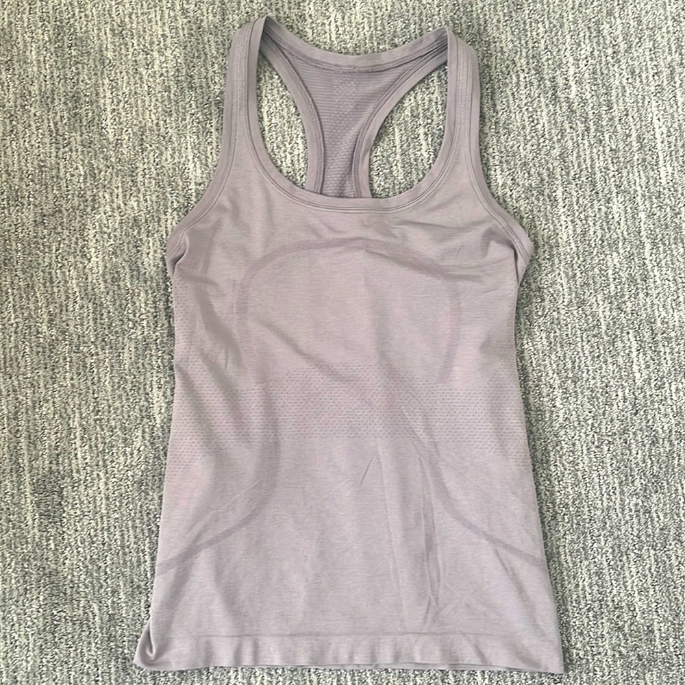 purple grey lululemon tank
